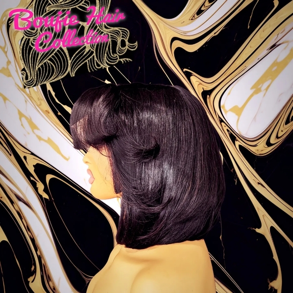 Fully customized human hair 13X6 lace front wig. Flowy bob style! - Picture 4 of 5